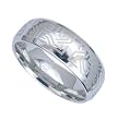 Stainless Steel Ring with Design - Size: 8-12