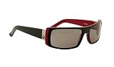 Dragon Black Red Split Havana Sunlgasses with Grey Lens by
