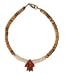 Hawaiian Jewelry Brown Coconut & Puka Wood Turtle Anklet