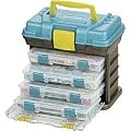 Creative Options 1354-81 Grab 'N Go Organizer with 4 ProLatch Utility Boxes, Chocolate with Teal and Lime Accents