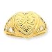 14k Yellow Gold Heart Locket Ring
