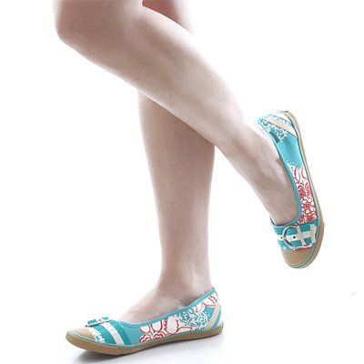 Sugar Smoking Cat Shangri La Flats Turquoise (Blue) from Sugar