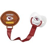 Kansas City Chiefs Baby Pacifier With Football Design Clip