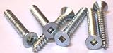 8 X 2 Self-Tapping Screws Square Drive / Flat Head / Type A / 18-8 Stainless Steel / 1,000 Pc. Carton