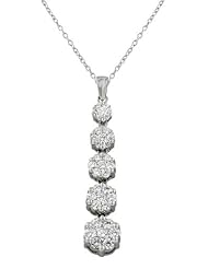 Effy Jewlery 18K White Gold Diamond Journey Pendant, 1.04 TCW