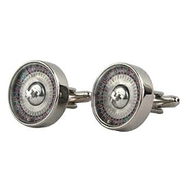 Roulette Cuff Links With Moving Parts - Spin The Wheel! by Kikkerland