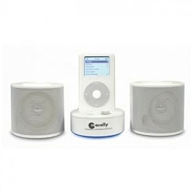 Stereo speakers and charger for iPod/iPod mini/iPod photo w. UK power adapter