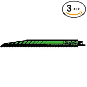Hitachi 725350 9-Inch 6 TPI Demolition Reciprocating Blade - 3 Pack by Hitachi