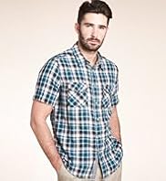 Big Tall Blue Harbour Pure Cotton Double Face Check Shirt