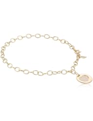 Klassics 10k Yellow Gold Organic Heart Charm Bracelet, 7.5"