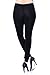 Khanomak Women's Basic High Waist Solid Full Length Cotton Leggings Pants