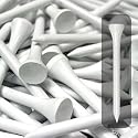 Brand New 100 Count of Golf Ball Tees 2 3/4" Long Wooden TEE ~ White~