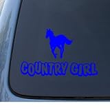 COUNTRY GIRL - Western - Car, Truck, Notebook, Vinyl Decal Sticker #1198 | Vinyl Color: Blue