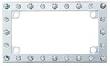 MOTORCYCLE LICENSE PLATE FRAME CHROME SPIKE