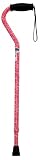 NOVA Cane with Offset Handle and Strap, Roses
