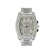 Fossil Crystal Oversized Chrono Womens Watch Stainless Silver FS4421