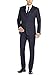 Gino Valentino Men's Two Button Jacket 3 Piece Flat Front Pants Vested Suit