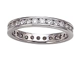 1.10 cts Round Diamonds Eternity Band - Platinum, 18kt White or Yellow Gold