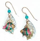 Silver Forest Tropical Clown Fish Earrings