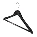 Wood Suit Hanger with Rib bar- Ebony Black (Ebony Black) (9.5
