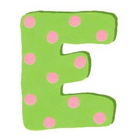 Wooden Letter - E - Pastel