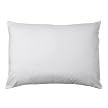 White Plush Velour Pillow - Std/Qn