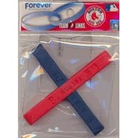 Boston Red Sox Team Links Interlinked 2 Pack Rubber Bracelets Wristbands
