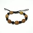 Hand-knotted Seven Yellow Jade Rondel Bracelet - Adjustable Cord