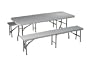 Office Star 3-Piece Folding Table and Bench Set