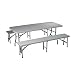Office Star 3-Piece Folding Table and Bench Set