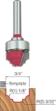 Freud 39-502 3/4-Inch Diameter Top Bearing Cove and Bead Groove Router Bit with 1/4-Inch Shank