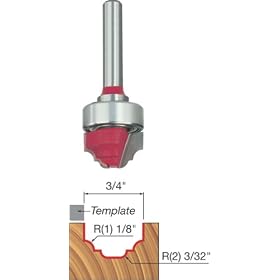 Freud 39-502 3 4-Inch Diameter Top Bearing Cove and Bead Groove Router Bit with 1 4-Inch Shank by Freud