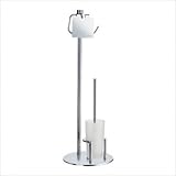 Smedbo FK301 / FS301 Outline Toilet Roll Holder with Lid and Toilet Brush