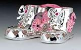 Baby Shoes Silver Plated Swarovski Crystal Ornament GRL