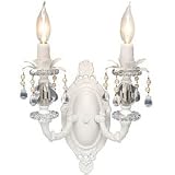 Greta Double Sconce, White