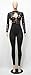 Wuxh Women's Sexy One Piece See Through Bodycon Clubwear Party Romper Jumpsuit (Small, Black2)