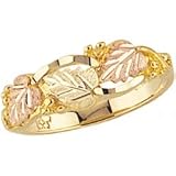 Classy! Yellow-gold Black Hills Gold Diamond-cut Ring