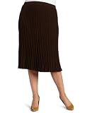 Jones New York Women's Pleated Skirt, Teak, 1x