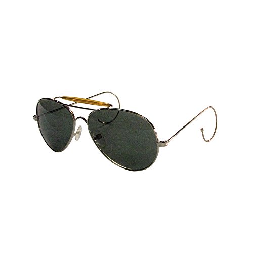 Green Lenses Military Air Force Aviator Sunglasses