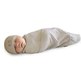 Cocooi Babywrap Newborn Baby Swaddle and Cap, Natural Color, 100% Natural Soft Merino Wool