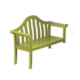 Lime Green Camelback Bench, UV-Resistant Polyurethane Finish by