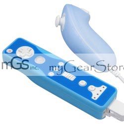 Baby Blue Silicone/silicon Skin Protection Sleeve for Nintendo Wii Remote (Wiimote) + Nunchuck Controller By Nintendozoo
