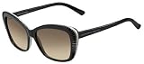 Alexander Mcqueen Womens 4178 Black / Horn Frame/Brown Gradient Lens Plastic Sunglasses
