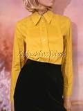 Yves Saint Laurent - $995 New YSL YVES SAINT LAURENT Gold Ruffle Shirt Top 42 10
