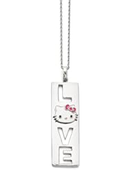 SS w/GP Accent Hello Kitty® Love Enameled w/1&2in ext. Necklace