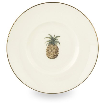 Lenox Colonial Bamboo Gold Banded Bone China Dessert Plate