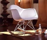 Eames Style Rocking Rocker RAR Lounge Chair Retro White