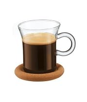 bodum SHIN BISTRO カップ コルクコースター付き 0.1L 2個セット 10443-10