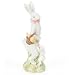Pack of 2 Mommy & Baby Bunny Rabbit with Carrot Basket Easter Figures 22