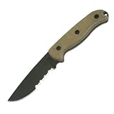 Ontario Knife Company TAK-1 ComboEdge w/ Micarta Handle and Nylon Sheath